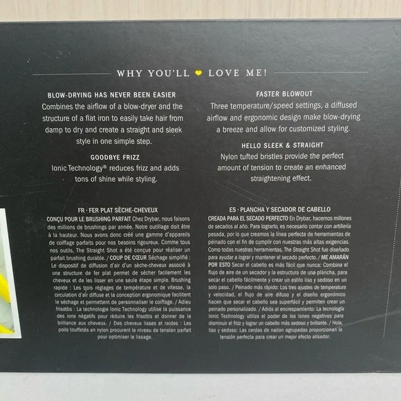 Drybar The Straight Shot Yellow Blow-Drying Flat Iron 1.25” - Picture 9 of 11